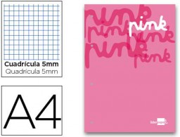 BR11 Bloc recambio Liderpapel A4 100h 100 g/m² c/5mm. rosa