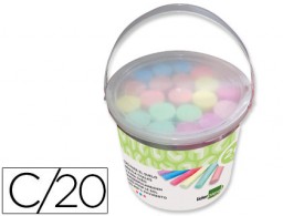 TZ05 20 tizas de color Liderpapel para suelo colores surtidos