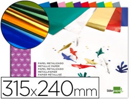 TM13 Bloc 10h. trabajos manuales papel metalizado 240x315mm. colores surtidos