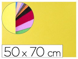 GE15 Goma EVA textura toalla Liderpapel 50x70cm. 60g/m² espesor 2mm. amarillo