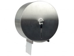 KF16756 Dispensador Q-Connect de papel higiénico Jumbo acero inoxidable