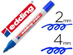 Rotulador edding 750 punta fibra redonda tinta azul