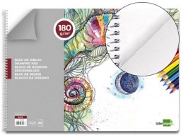DA13 Bloc dibujo Liderpapel Artístico espiral 460x325mm 20 hojas 180 g/m² perforadas sin recuadro