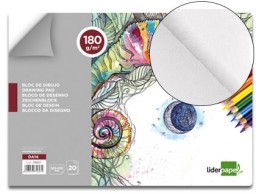 DA14 Bloc dibujo Liderpapel Artístico encolado 230x325mm. 20 hojas 180 g/m² sin recuadro