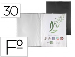 EC42 Carpeta con 30 fundas Liderpapel A4 polipropileno negro