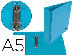 KA24 Carpeta 2 anillas 40 mm. Liderpapel A4 plástico celeste
