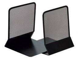 KF15098 2 apoyalibros Q-Connect metálicos rejilla negra