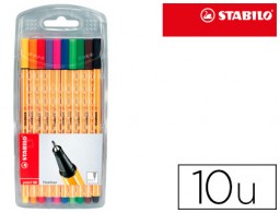 10 rotuladores Stabilo Point 88 tinta colores surtidos