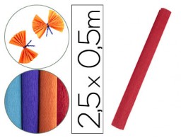 CP27 Papel crespón Liderpapel 50cm.x2,5m. 85g/m² rojo