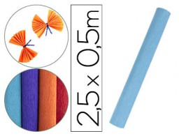 CP30 Papel crespón Liderpapel 50cm.x2,5m. 85g/m² celeste