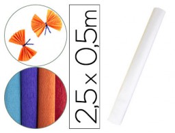 CP33 Papel crespón Liderpapel 50cm.x2,5m. 85g/m² blanco