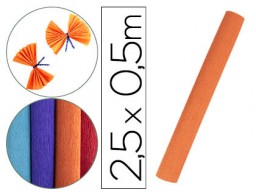 CP35 Papel crespón Liderpapel 50cm.x2,5m. 85g/m² naranja