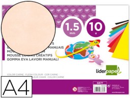 GE77 10h. goma EVA Liderpapel A4 60g/m² espesor 1,5mm. carne