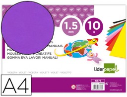GE78 10h. goma EVA Liderpapel A4 60g/m² espesor 1,5mm. violeta
