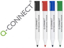 KF00880 10 rotuladores pizarra blanca Q-Connect punta redonda colores surtidos