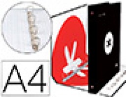 KA28 Carpeta Liderpapel Antartik A-4  4 anillas 40 mm. negro