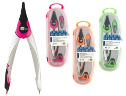 MP19 Compás Liderpapel adaptador universal y minas colores surtidos