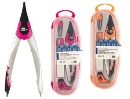 MP20 Compás Liderpapel adaptador universal minas afilaminas y goma colores surtidos