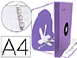 AW64 Carpeta Liderpapel Antartik A-4  4 anillas 40 mm. lavanda