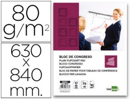 BS01 Bloc congreso Liderpapel 63x84cm 25+5 hojas 80g/m²  liso