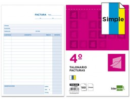 T116   IGIC Talonario Liderpapel Facturas 4º natural 100h original con IGIC