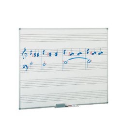 Pizarra blanca estratificada pentagrama 122x150 cm. Faibo 11P-4