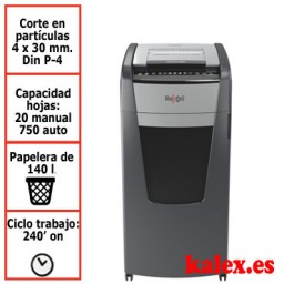 Destructora automática Rexel Optimum AutoFeed 750X